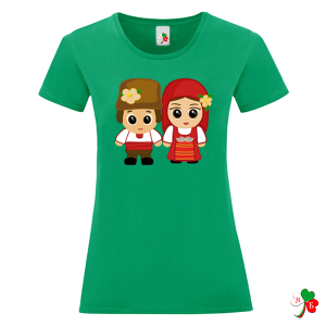 Цветни дамски тениски с весели  народни мотиви.