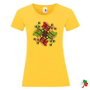 Цветни дамски тениски с народни мотиви - Кончета