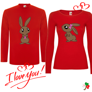 Комплект цветни блузи- Зайчета