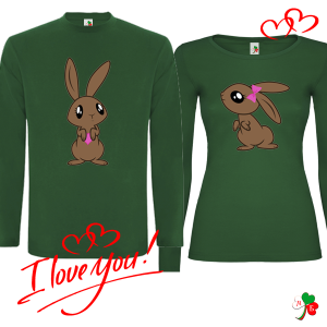 Комплект цветни блузи- Зайчета