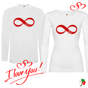 Комплект бели блузи- Love