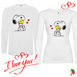 Комплект бели блузи- Снупи