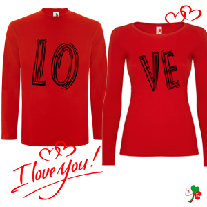 Комплект цветни блузи- Love