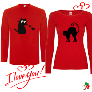 Комплект цветни блузи- Котки