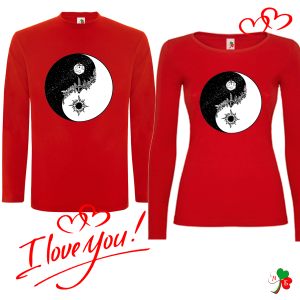 Комплект цветни блузи- Yin and yang