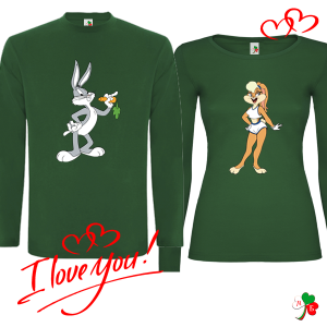 Комплект цветни блузи- Бъгс Бъни и Лола