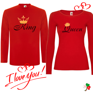 Комплект цветни блузи- King and Queen