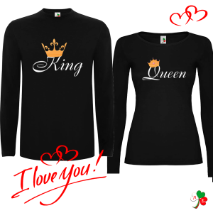 Комплект цветни блузи- King and Queen