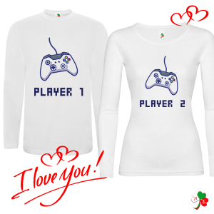 Комплект бели блузи- Player