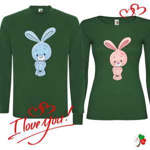 Комплект цветни блузи- Зайчета