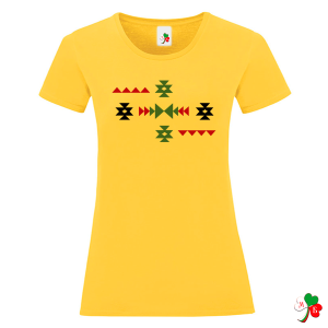 Цветни дамски тениски с народни мотиви на шевици- Канатица