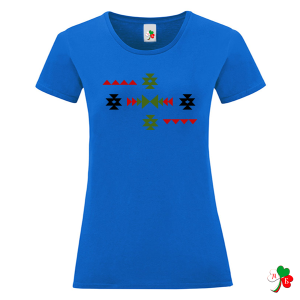 Цветни дамски тениски с народни мотиви на шевици- Канатица