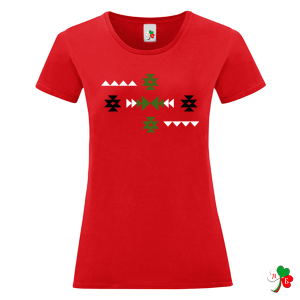 Цветни дамски тениски с народни мотиви на шевици- Канатица