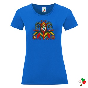 Цветни дамски тениски с народни мотиви на шевици- Кукер