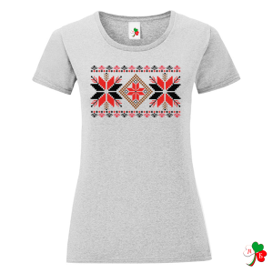 Цветни дамски тениски с народни мотиви на шевици