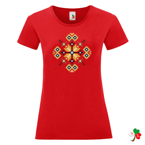 Цветни дамски тениски с народни мотиви на шевици