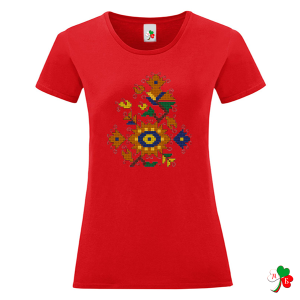 Цветни дамски тениски с народни мотиви на шевици