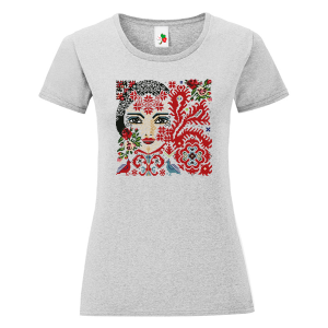 Цветни дамски тениски с народни мотиви - Българско девойче
