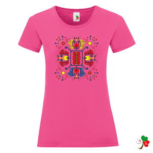 Цветни дамски тениски с народни мотиви на шевици 