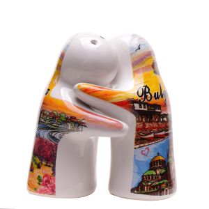 Комплект сувенирни солници с картини от България