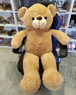 Много голямо 110см. бежево плюшено  мече