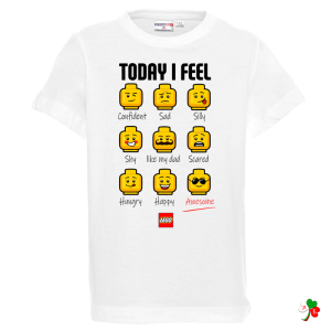 Бяла детска тениска-  Лего