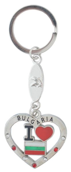  Метален ключодържател - Сърце