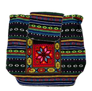 Сувенирна раница от плат с мотиви  шевици - голяма