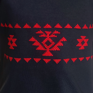 Детска черна тениска с шевица - Канатица