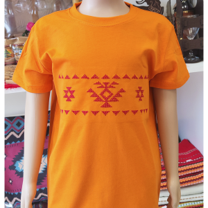 Детска оранжева тениска с шевица - Канатица
