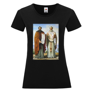 Черна дамска тениска - Кирил и Методий