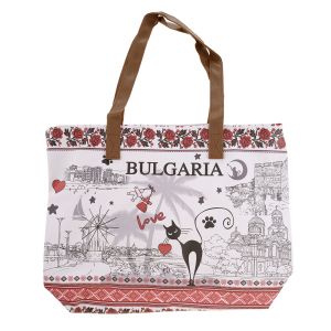 Чанта с мотиви на шевици и забележителности от България