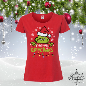 Коледна забавна тениска-  Гринч