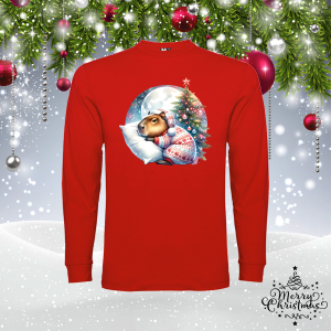 Мъжка коледна блуза- Капибара