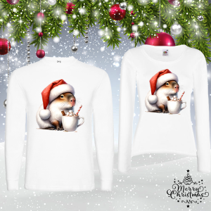 Комплект коледни блузи- Капибара