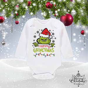 Коледно бебешко боди- Гринч