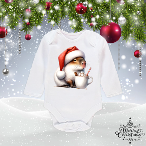 Коледно бебешко боди- Капибара