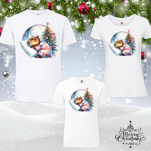 Комплект коледни тениски-  Капибара