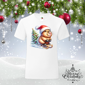 Мъжка коледна тениска - Капибара