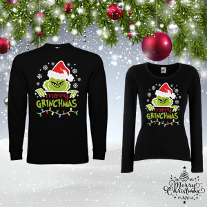 Комплект коледни блузи- Гринч