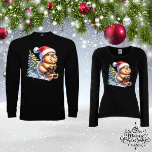 Комплект коледни блузи- Капибара