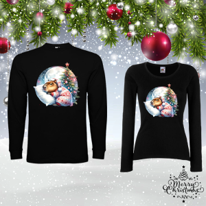 Комплект коледни блузи- Капибара