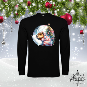 Мъжка коледна блуза- Капибара