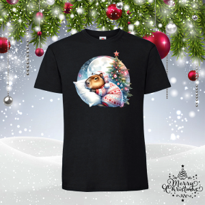 Забавна коледна тениска- Капибара