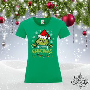 Коледна забавна тениска-  Гринч