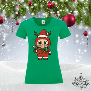 Коледна забавна тениска- Лабубу