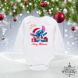 Коледно бебешко боди- Стич