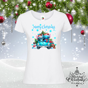 Дамска коледна тениска- Стич