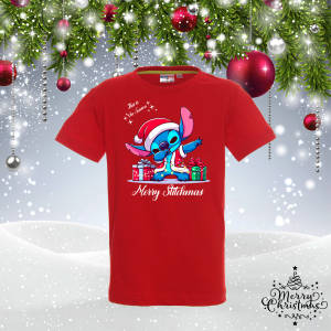 Детска коледна тениска- Стич