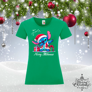 Коледна забавна тениска- Стич